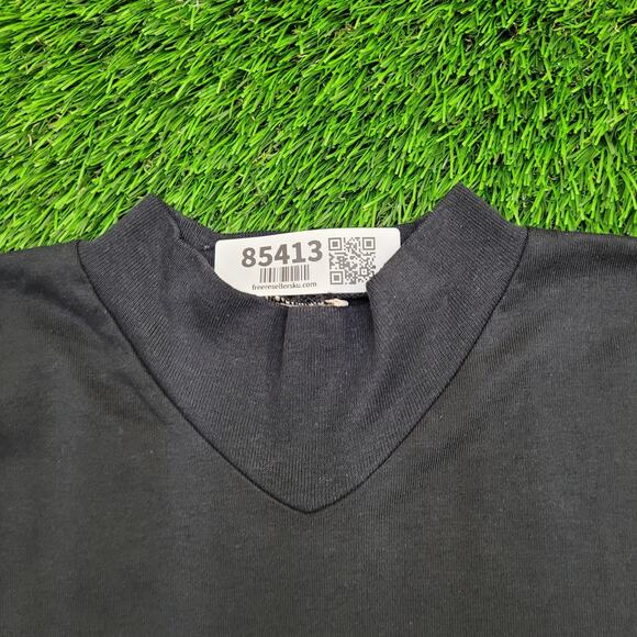 Vintage 90s Floral Flower Shirt Womens Large 20x25 Black USA - Picture 7 of 11